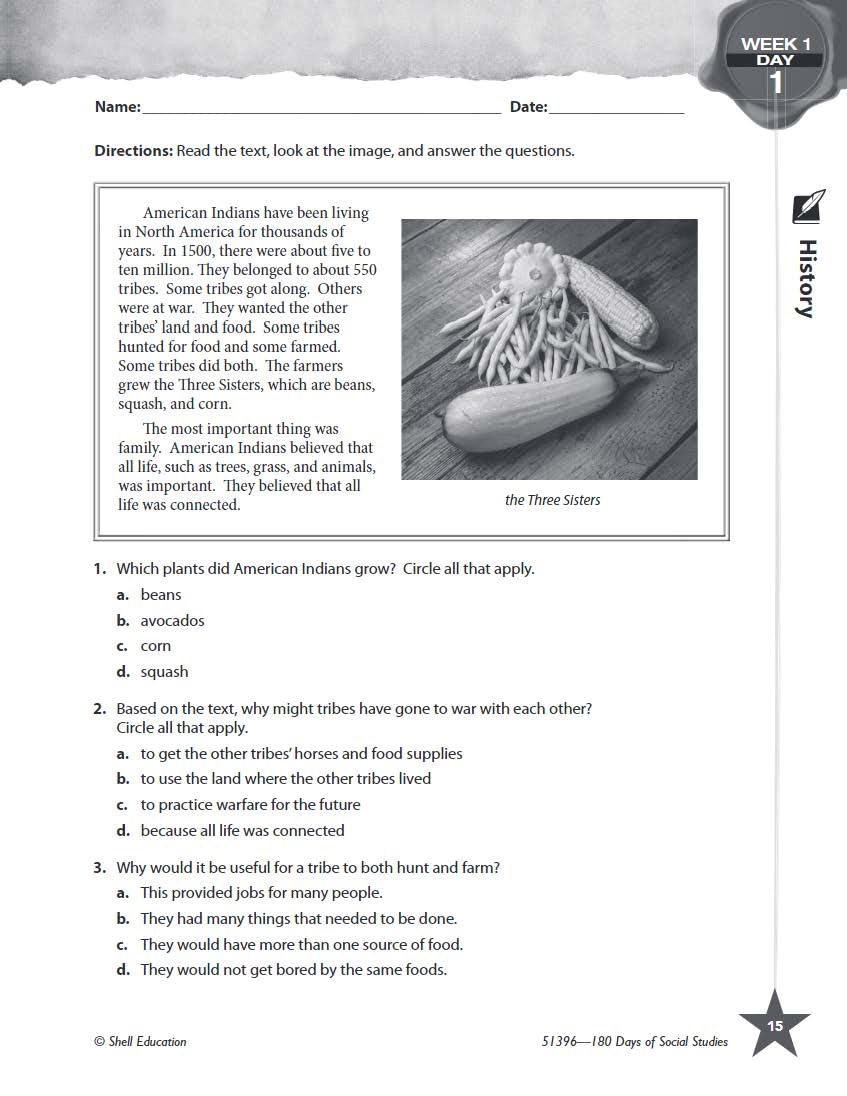 180 Days: Social Studies, Civics for 4th Grade Practice Workbook for Classroom and Home, Cool and Fun Practice Created by Teachers (180 Days of Practice) - Image 6