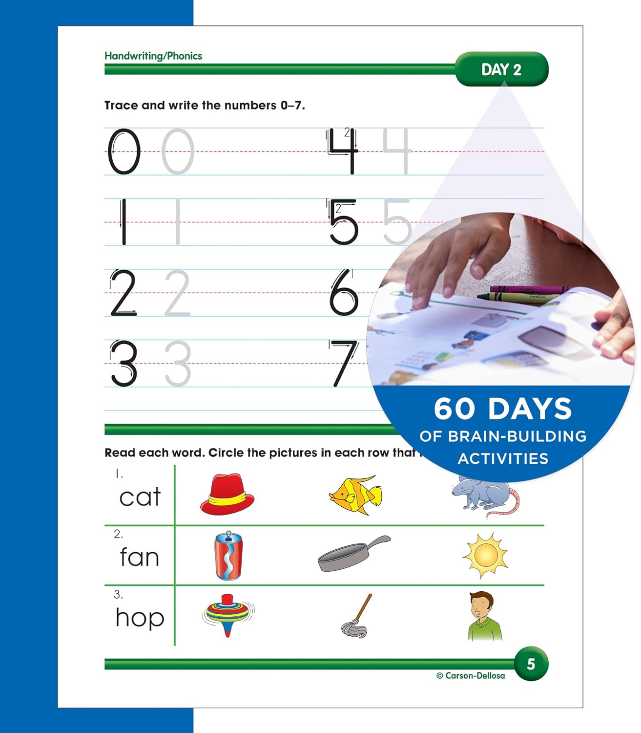 Summer Bridge Activities Kindergarten to 1st Grade Workbooks, K-1 Activity Book With Math, Reading Comprehension, Science, Fitness, Social Studies, Writing Practice, and Flash Cards - Image 8