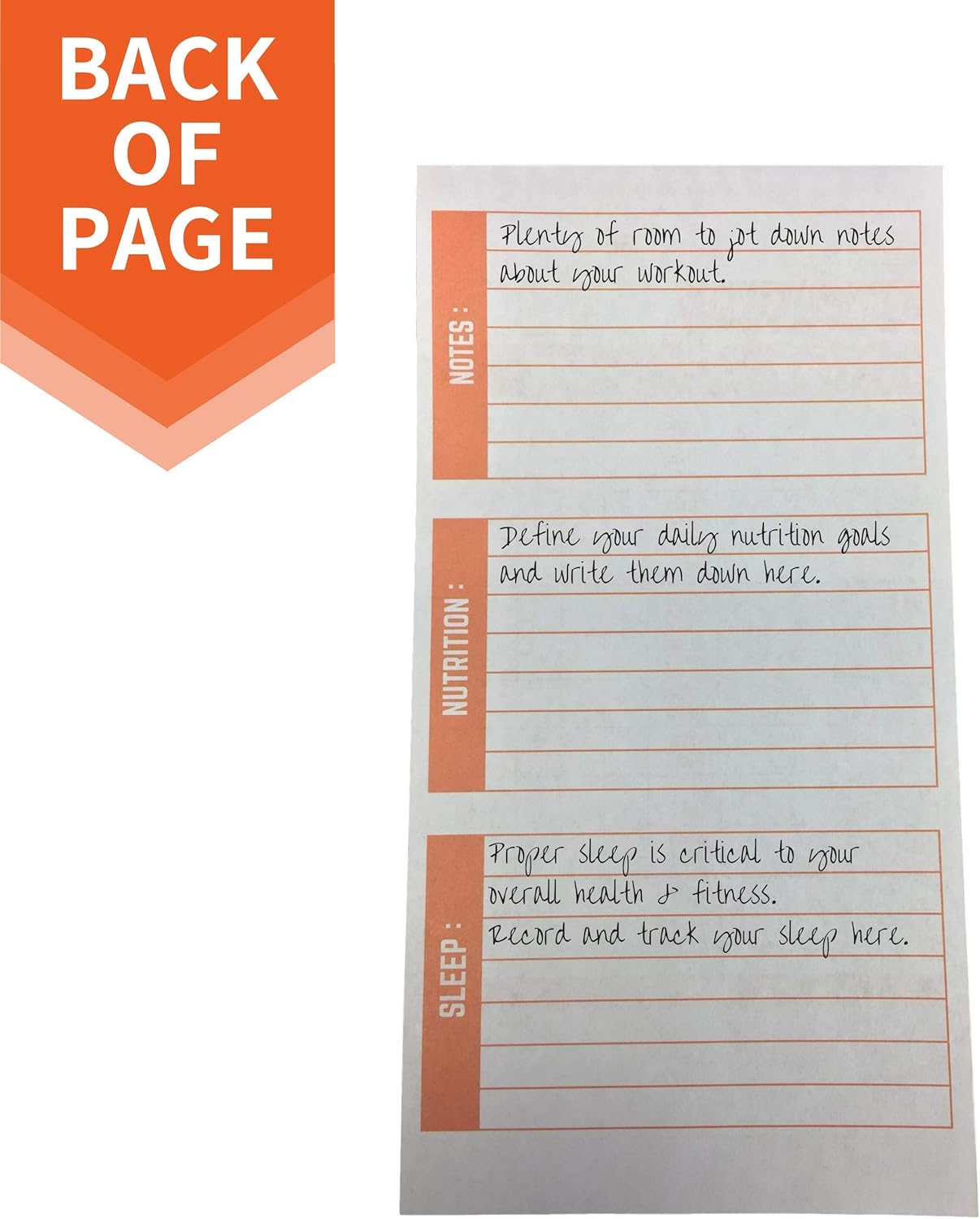 Portage Fitness & Workout Notebook - Fitness Journal, Workout Log, Exercise & Weight Training Notebook Planner, Fitness Tracker Log for Bodybuilding – 4 x 8 Inches, 140 Pages, 70 Sheets (Pack of 3) - Image 6